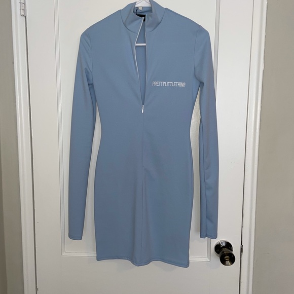 PrettyLittleThing Blue Bodycon Dress - Picture 3 of 5